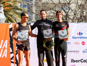 Podium masculino Milla Valencia 2017
